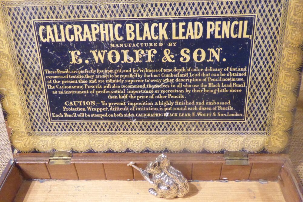 E Wolff & Son - Caligraphic Black Lead Pencil - Empty Box