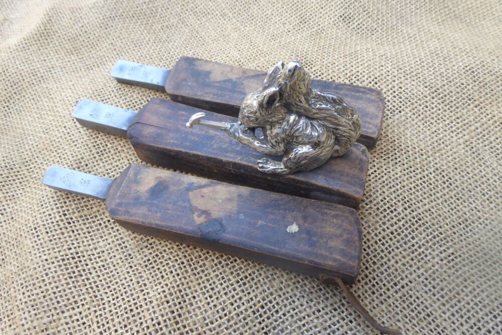 3 x George Barnsley Edge / Double Irons - Leather Working Tools