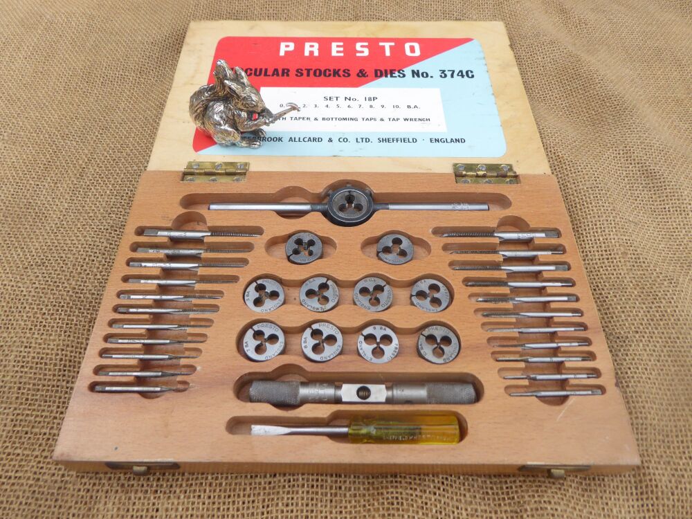 Presto Circular Stocks & Dies - Set No. 374C