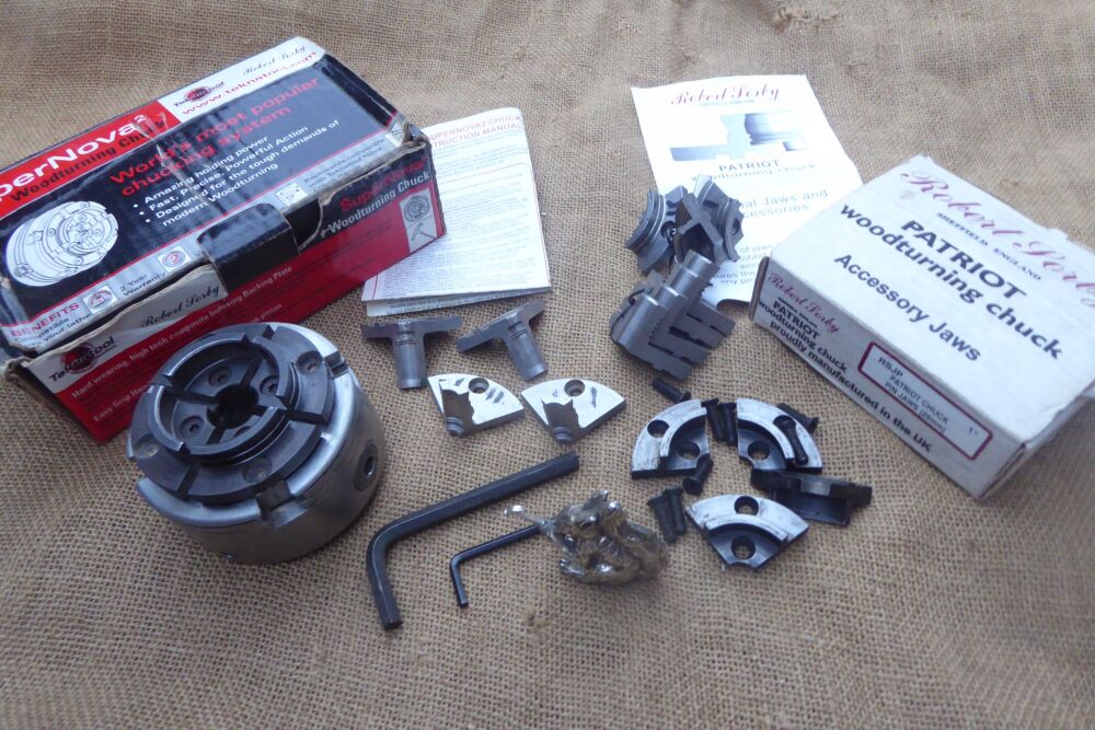 Super Nova 2 Wood Working Chuck With Extra Jaws - Teknatool - Robert Sorby