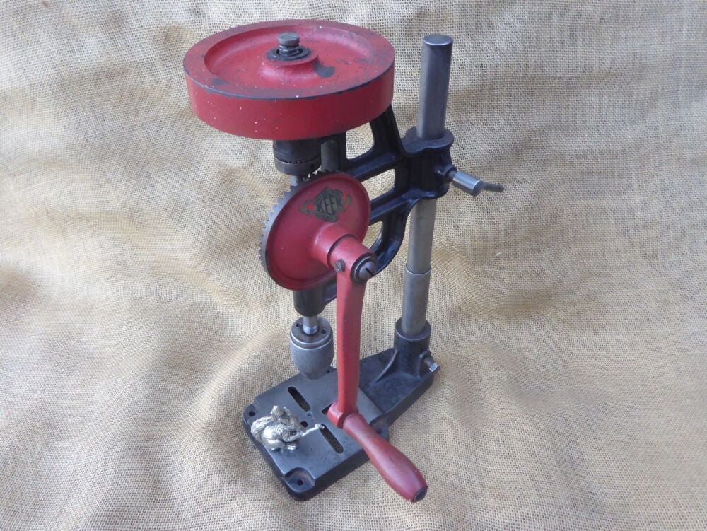 Vintage Keen (M C Gooding & Co.) Hand Cranked Bench Pillar Drill