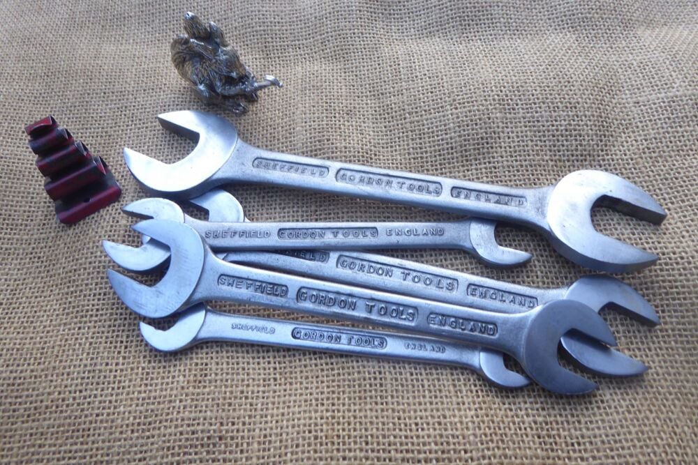 Set Of 5 Gordon Tools A/F Open Ended Spanners To 15/16"