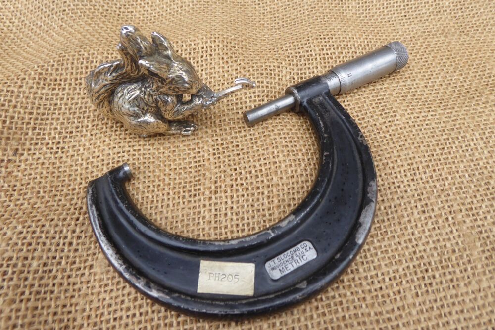 J T Slocomb Co. Metric 50-75mm Micrometer - Pat. May 12 96 & Apr 13 97