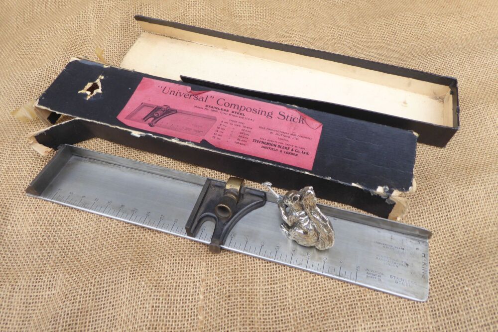 Universal Stainless Steel Composing Stick - W Notting Ltd Agent For Stephenson Blake