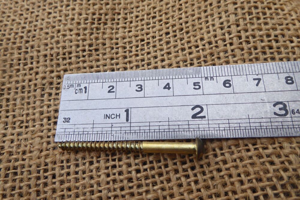 Box Of 115 Nettlefolds 1 3/4 - 6 Round Head Brass Screws