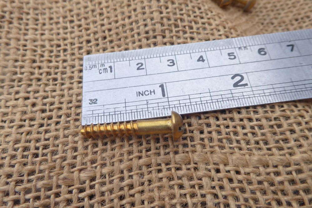 Box Of 135 Nettlefolds 1 - 8 Round Head Brass Screws
