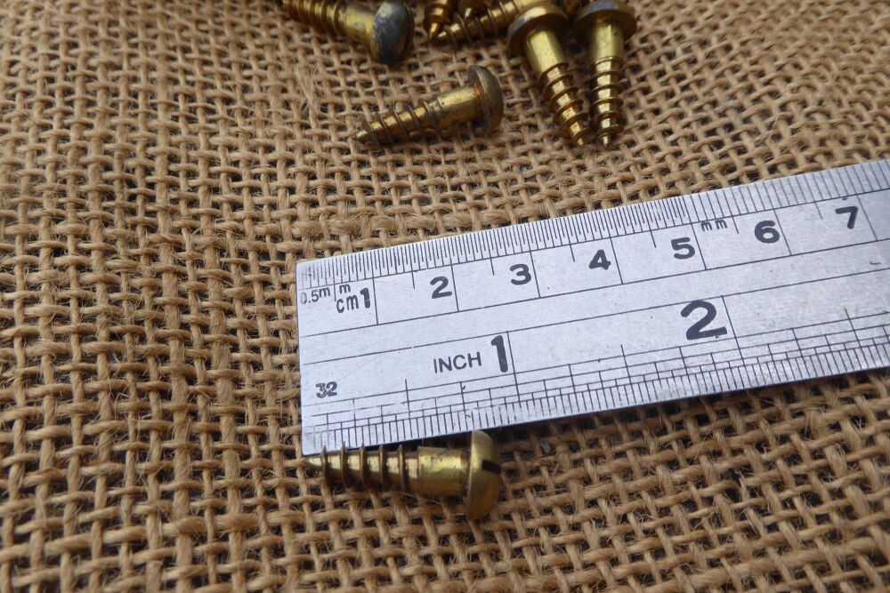 Box Of 100 Nettlefolds 1 - 10 Round Head Brass Screws