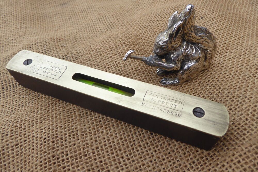 I Sorby Pat. No. 423896 6" Brass Topped Spirit Level
