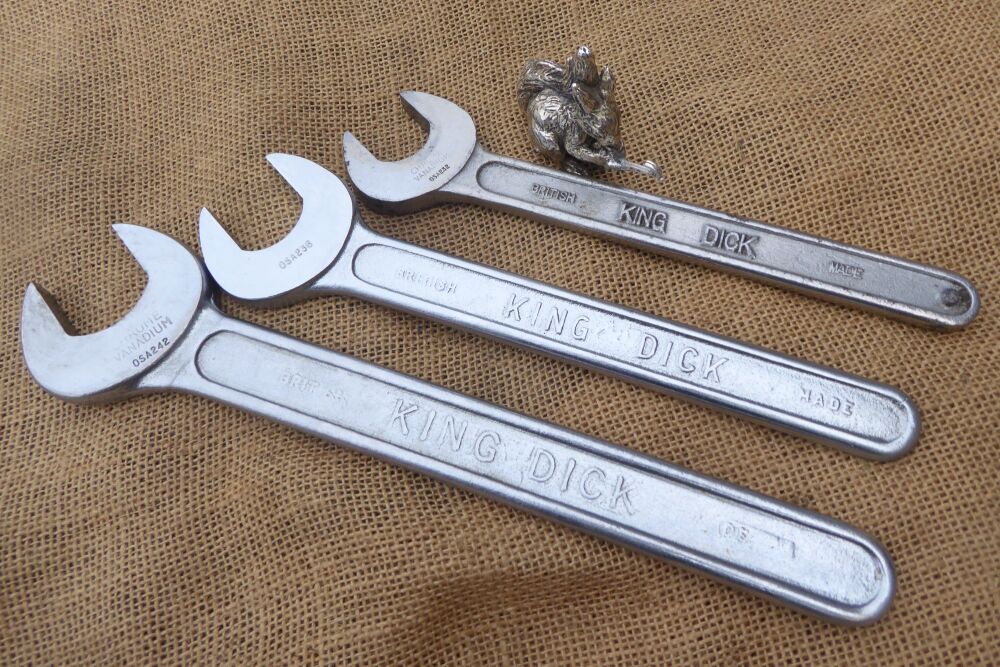 3 x King Dick 0SA232 / 236 / 242 Open Ended Spanners - A/F
