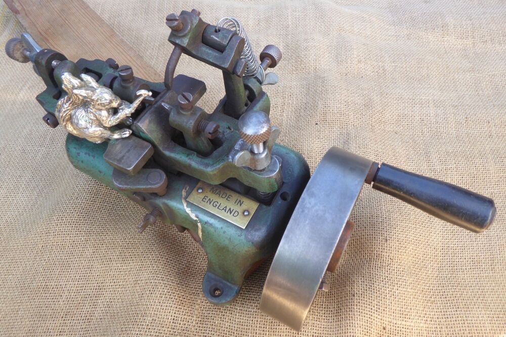 English Made Vintage Hand Crank Band Saw Setting Machine
