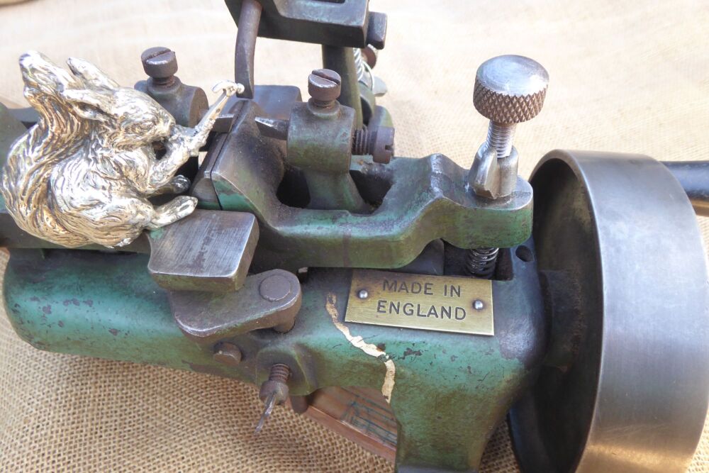 English Made Vintage Hand Crank Band Saw Setting Machine