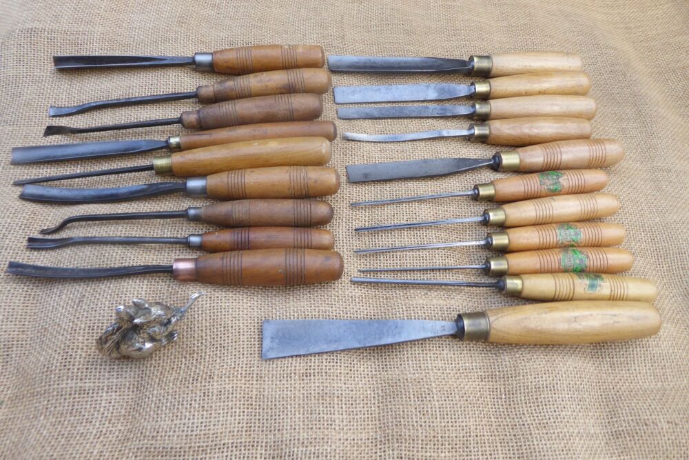 Job Lot Of 20 Carving Tools - Addis, Taylor, Iles