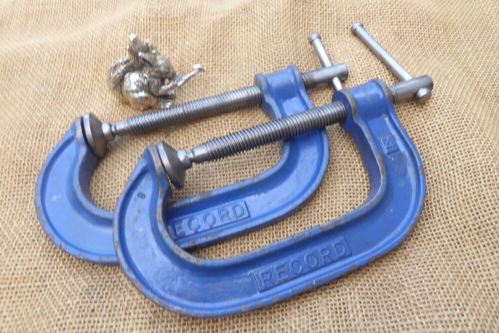 Pair Of Record 4" G Clamps / Cramps
