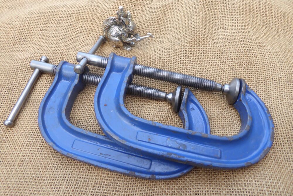 Pair Of Record 4" G Clamps / Cramps