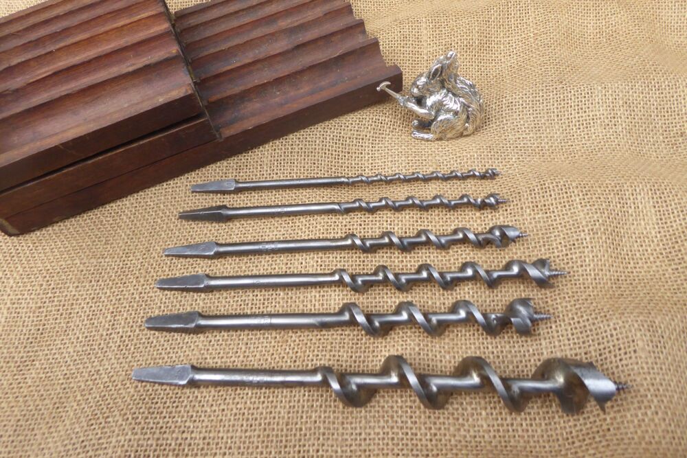 Set Of 6 Snells Auger Brace Bits