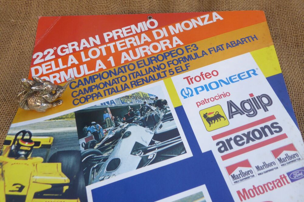 Original 1980 Formula One Poster - 22 Gran Premio Della Lotteria Di Monza