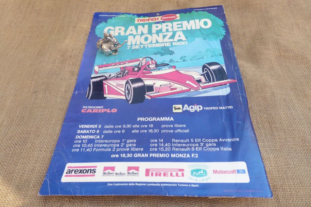 Original Formula Two Poster - Gran Premio Monza 7 Settembre 1980