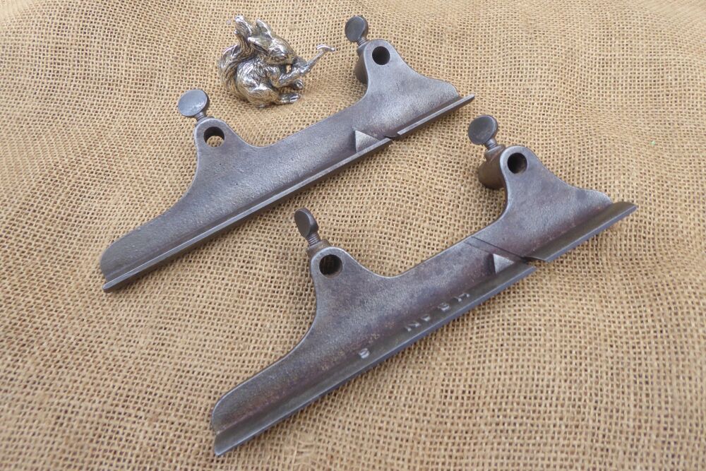 Pair Of No.8's Special Bases For A Stanley 45 Plane - No Cutters
