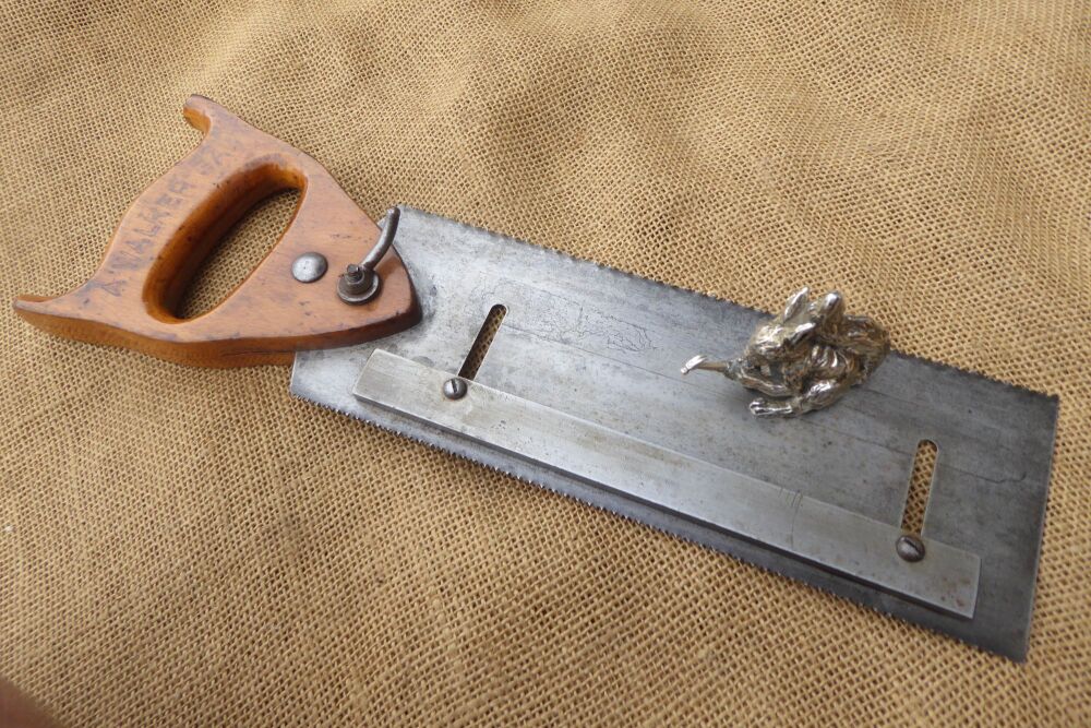 A Walker Double Edged Tenon Saw With Walker Depth Gauge