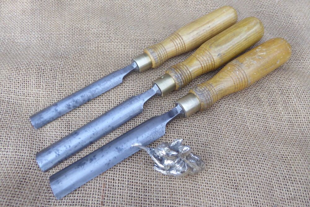 Set Of 3 I & H Sorby Gouges
