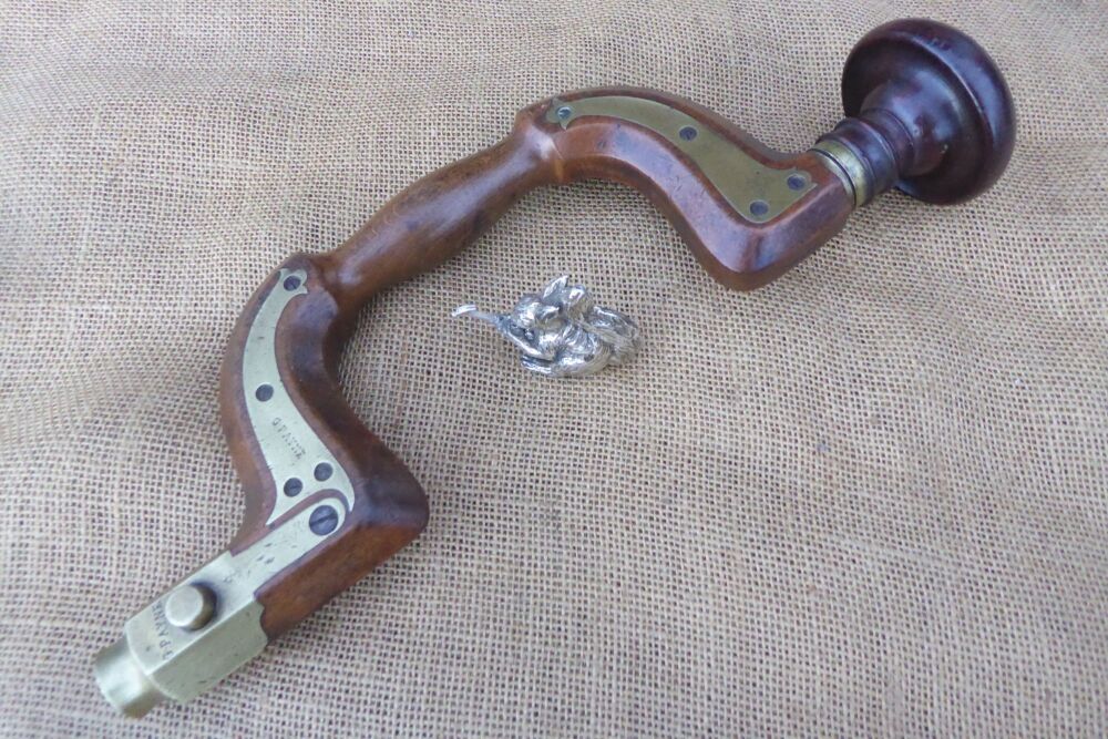 Vintage Wooden & Brass Brace