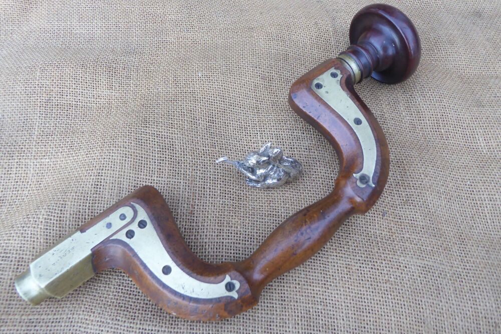 Vintage Wooden & Brass Brace