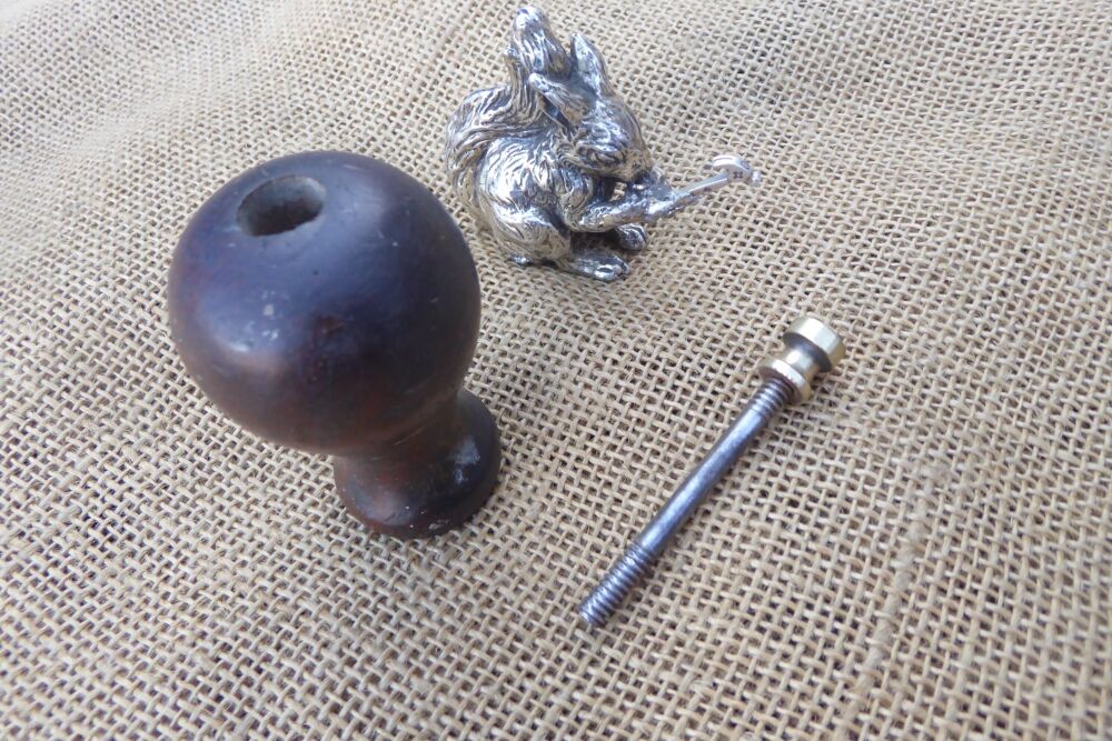 For A Stanley No.10 Carriage Makers' Plane: Front Knob, Screw & Rod