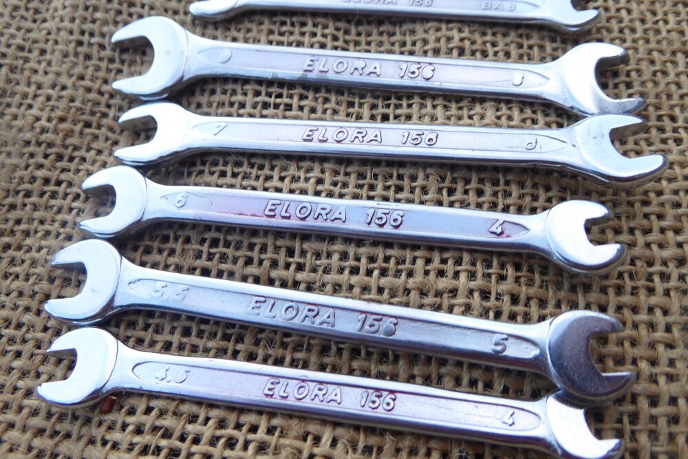 16 x Open Ended Spanners - 10 x Elora 156 BA & Metric Plus 5 x Bedford & 1 x Heyco