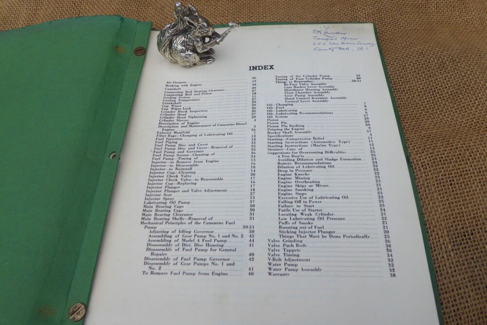 Cummins Diesel Engines Owner's Manual - Model A