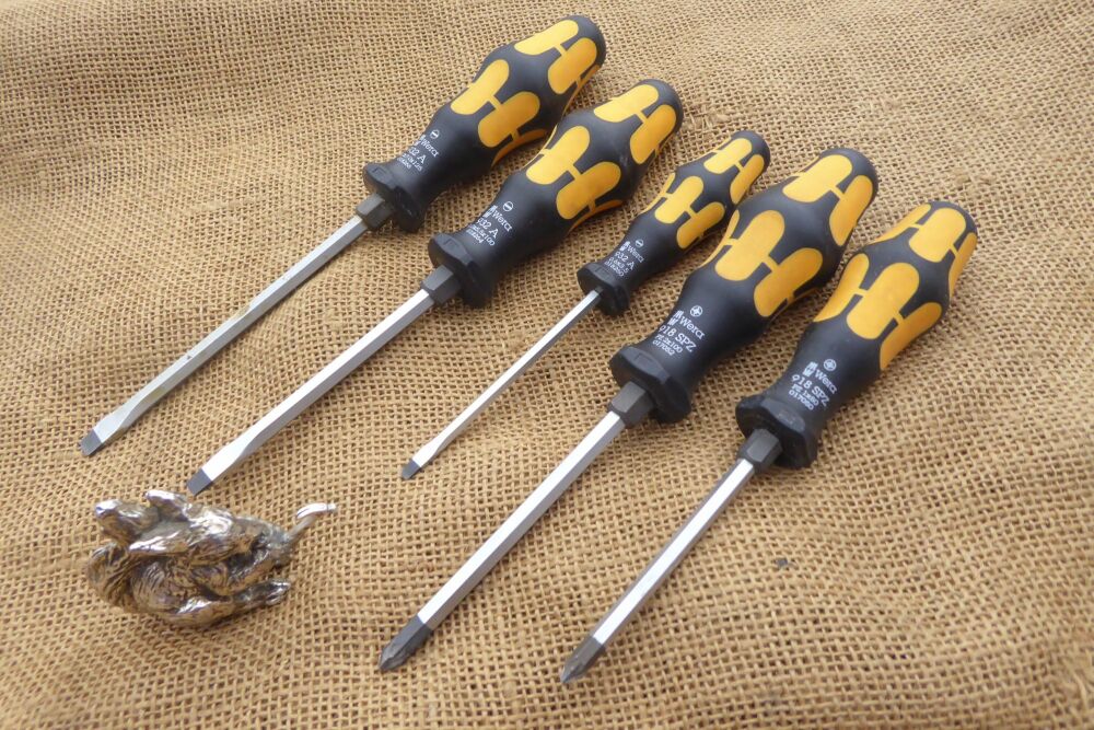 5 x Wera Kraftform 932 / 918 Series Screwdrivers
