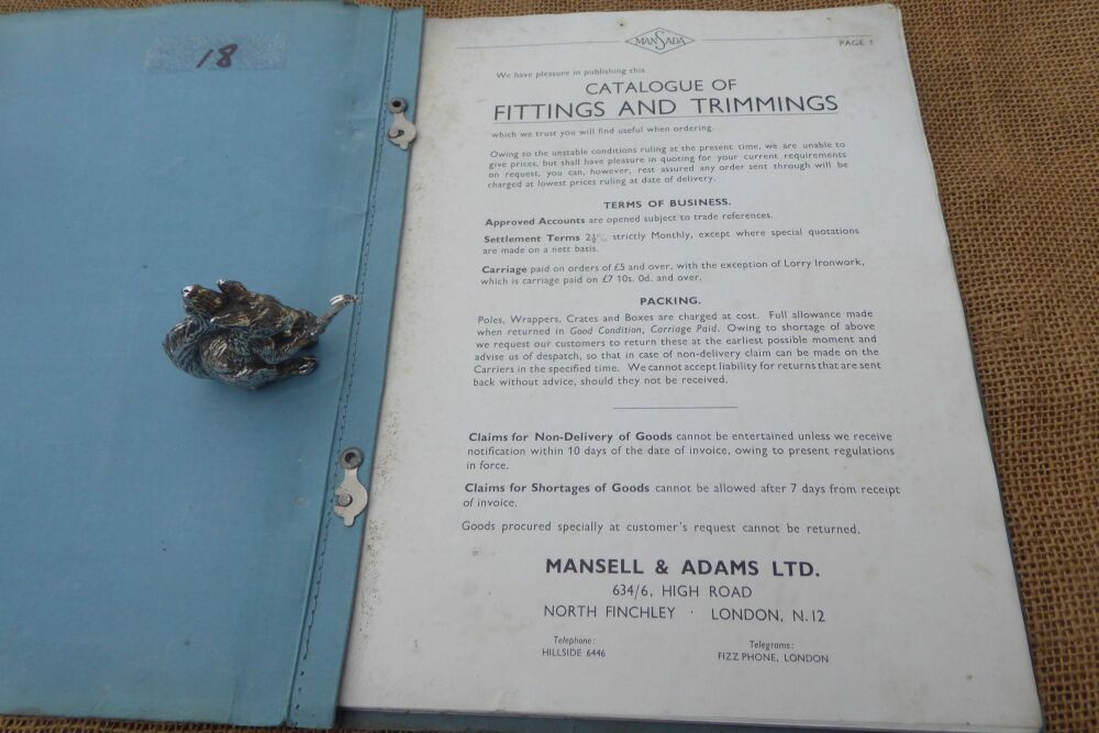 Mansell & Adams (Mansada) Fittings Catalogue - 634/6 High Road, North Finchley
