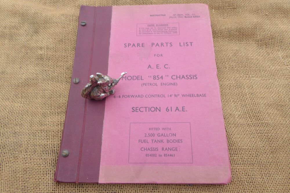 Spare Parts List For A.E.C Model 854 Chassis Section 61 A.E Vol. III March 1945