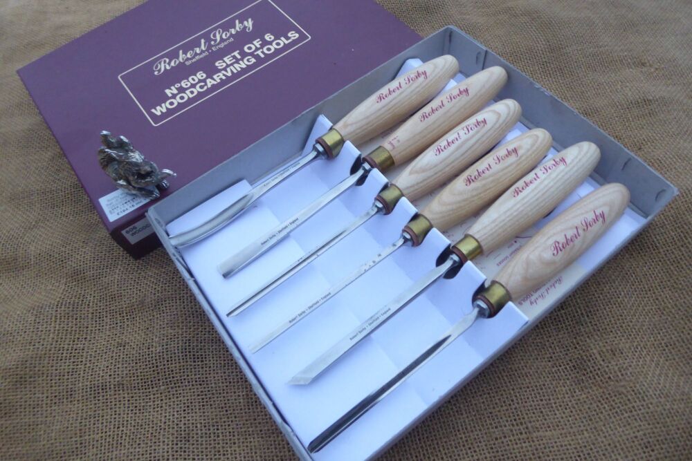 Robert Sorby No.606 Set Of 6 Woodcarving Tools