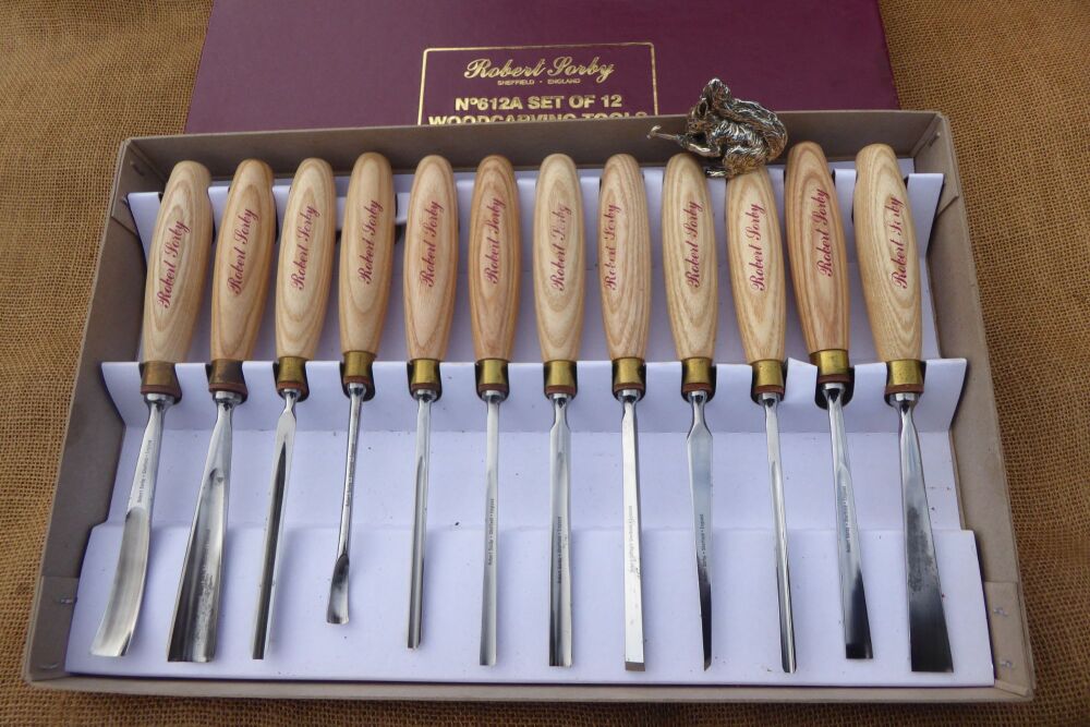 Robert Sorby No.612A Set Of 12 Woodcarving Tools