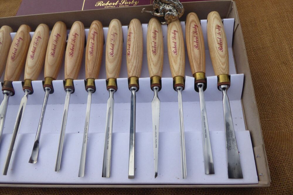 Robert Sorby No.612A Set Of 12 Woodcarving Tools