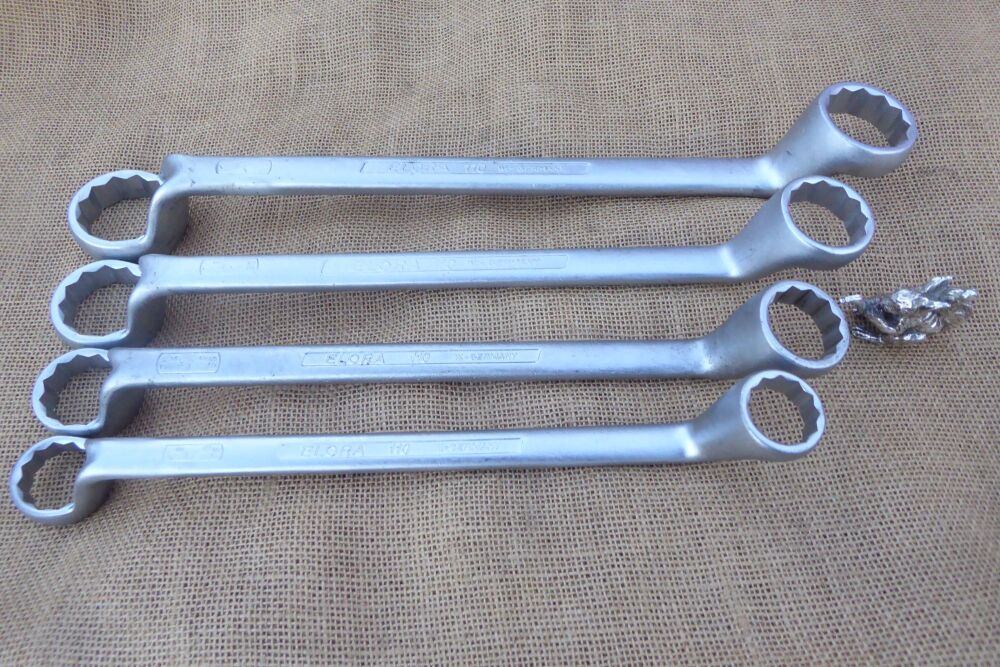 4 x Large Elora 110 Whitworth Ring Spanners Up To 1" Whit.