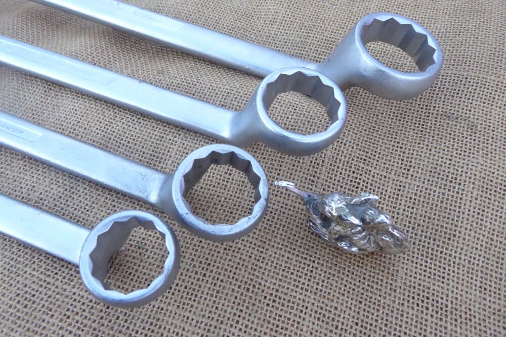 4 x Large Elora 110 Whitworth Ring Spanners Up To 1" Whit.