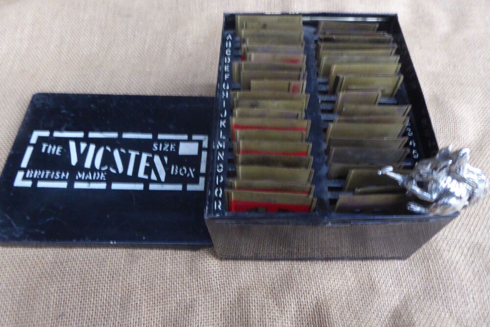 The Vicsten Box - Vintage Brass Stencil Letter & Number Set