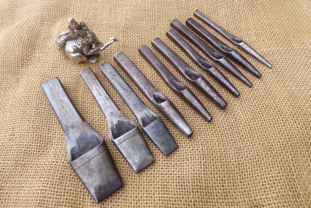 Job Lot Of 10 J Dixon Leather Workers' / Saddlers' Punches & Crew Punches