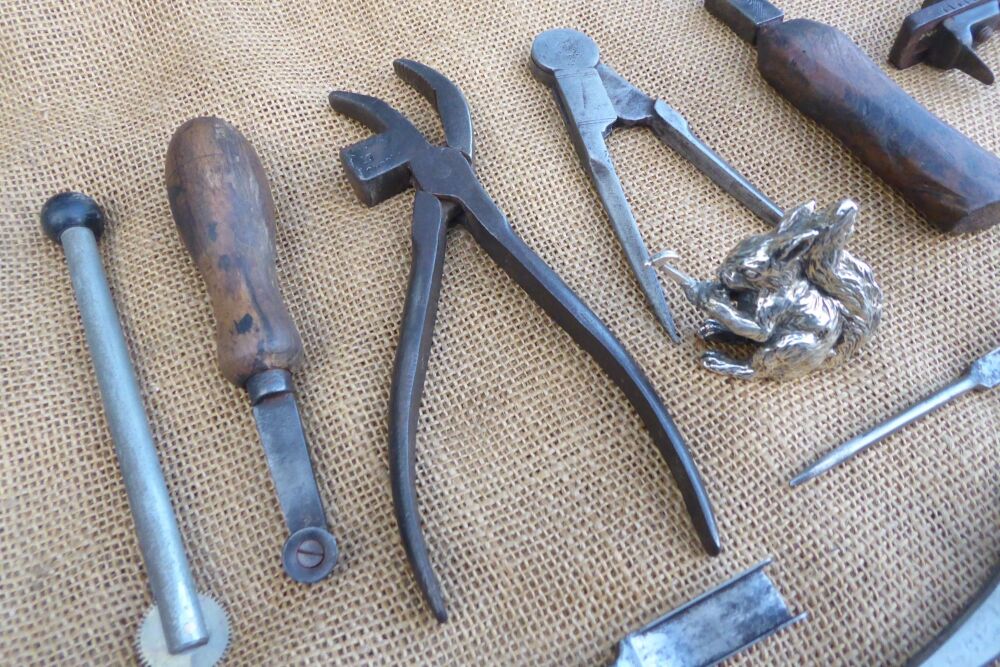 Job Lot Of 12 Cobblers' Leather Workers' Tools