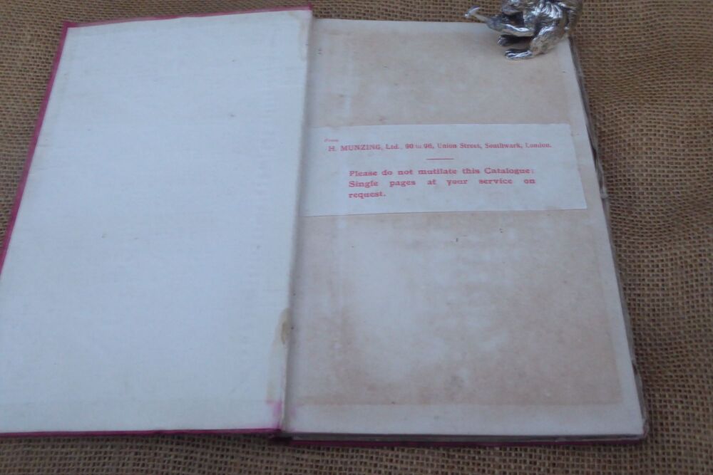 H Munzing Limited General Catalogue No.64 With Discount Sheet