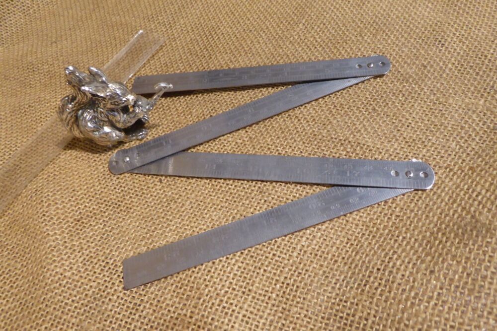 Chesterman No.818 2ft 4 Fold Steel Rule - Metric & Imperial