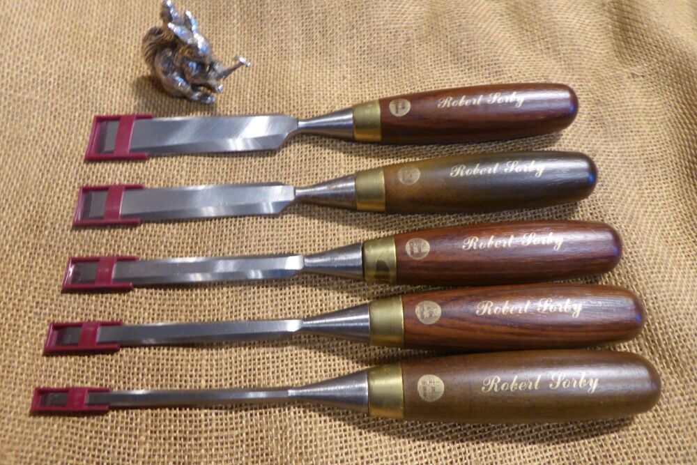 5 x Robert Sorby Bevel Edged Chisels - 6mm - 25mm