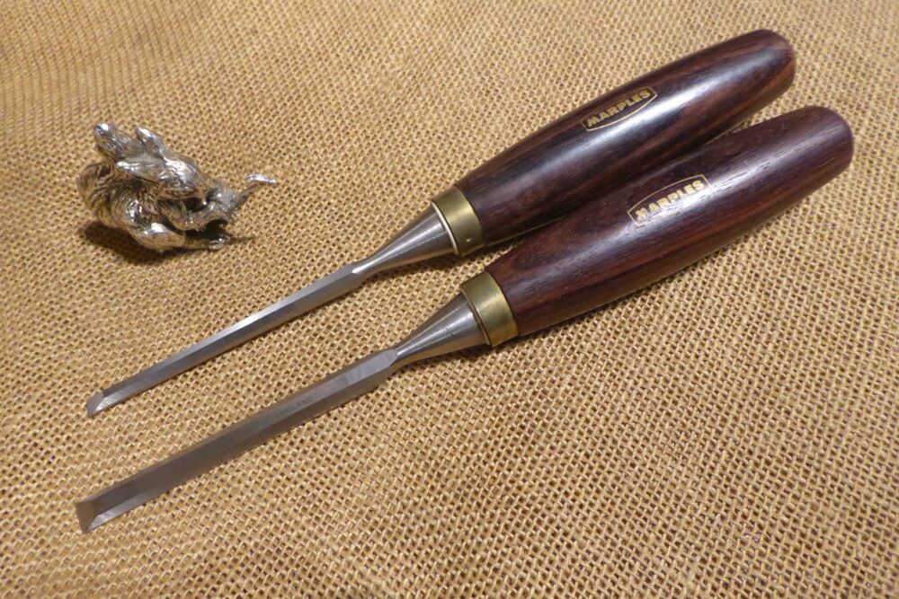 Marples 6mm & 10mm Bevel Edged Wooden Handled Chisels