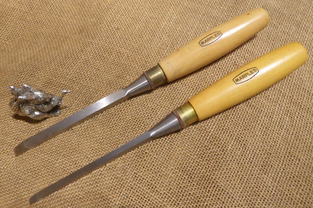 Marples 1/4" & 3/8" Mortice Chisels - Boxwood Handles
