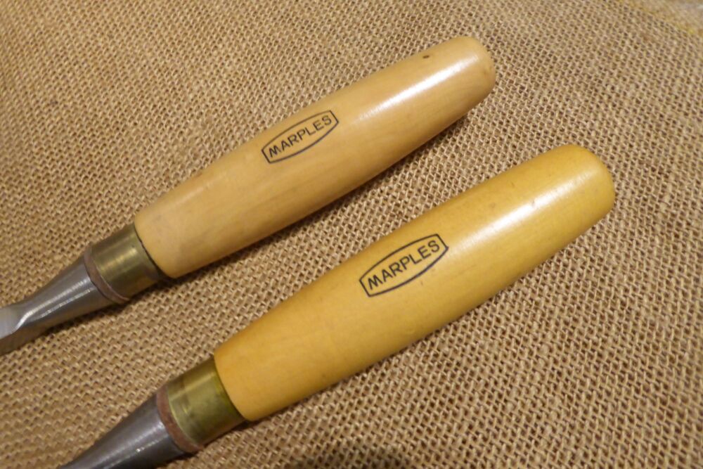 Marples 1/4" & 3/8" Mortice Chisels - Boxwood Handles