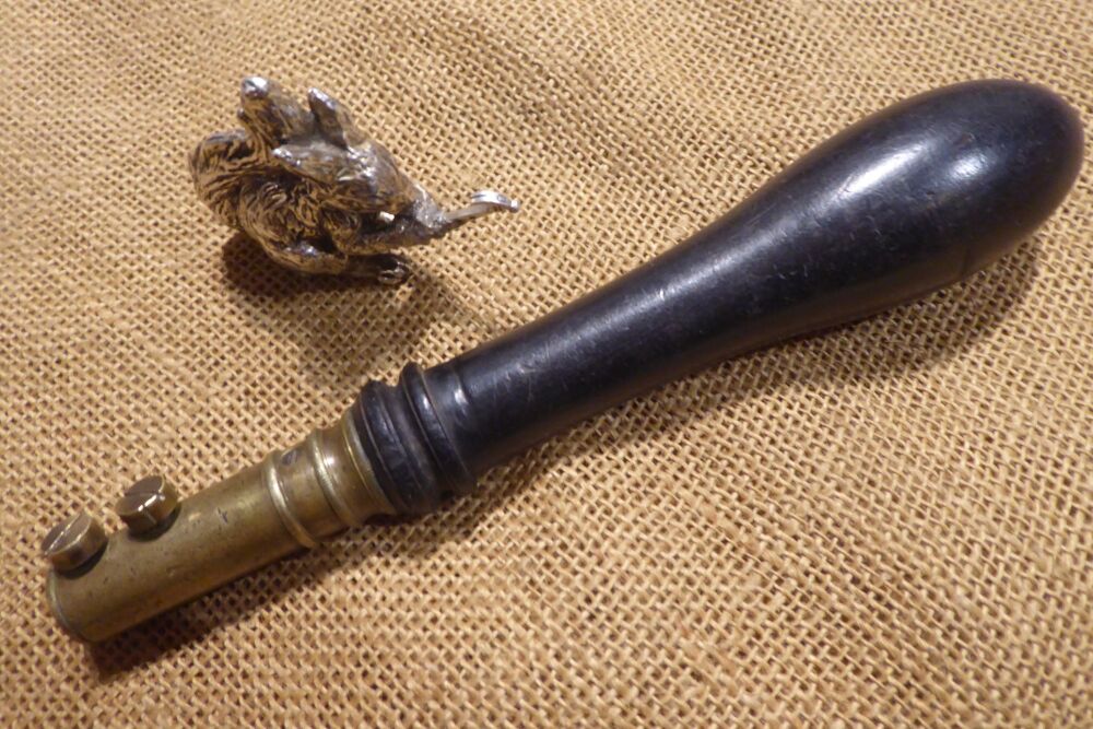 Antique Pad Saw Handle (Ebony & Brass)