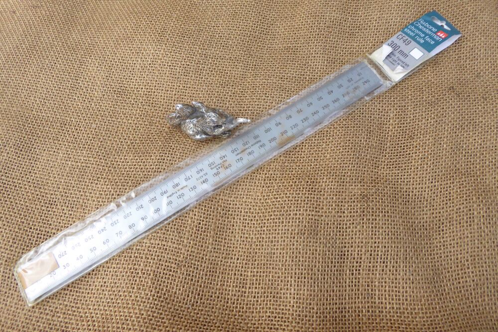 Rabone Chesterman CF49 300mm Chrome Face Steel Rule