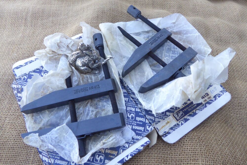 Pair Of Eclipse No.413 Toolmakers Clamps - 3 1/4" Capacity