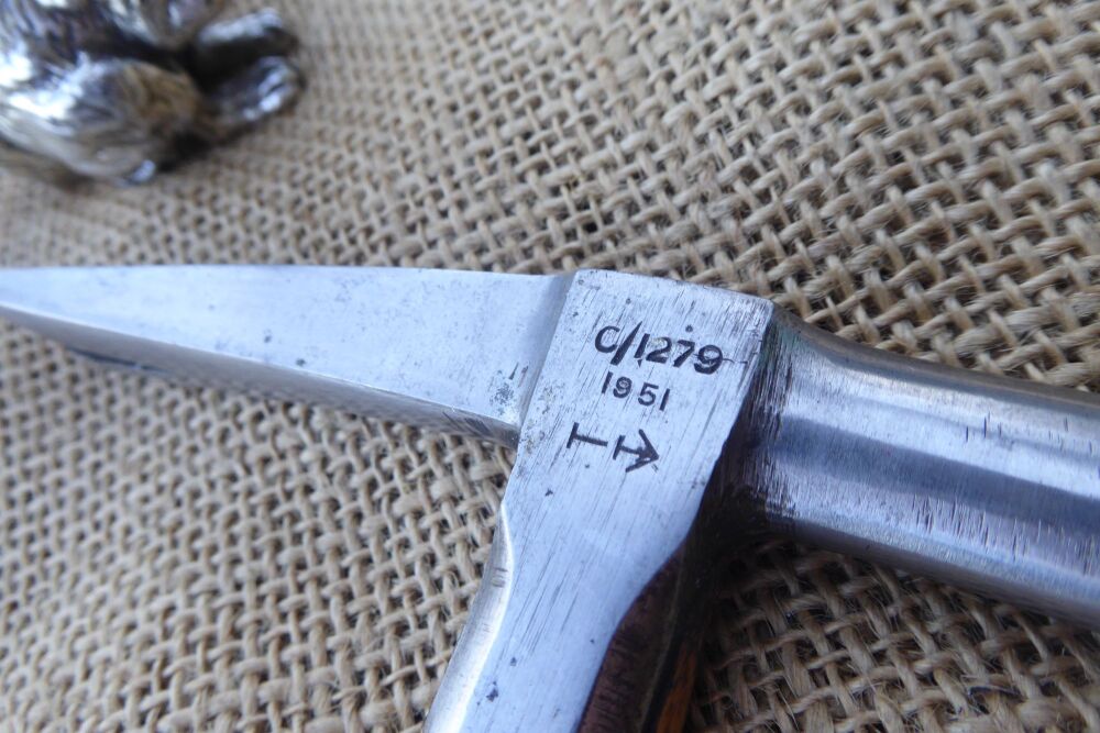 Vintage Upholsters' Strapped Tack Hammer Broad Arrow Marked 1951